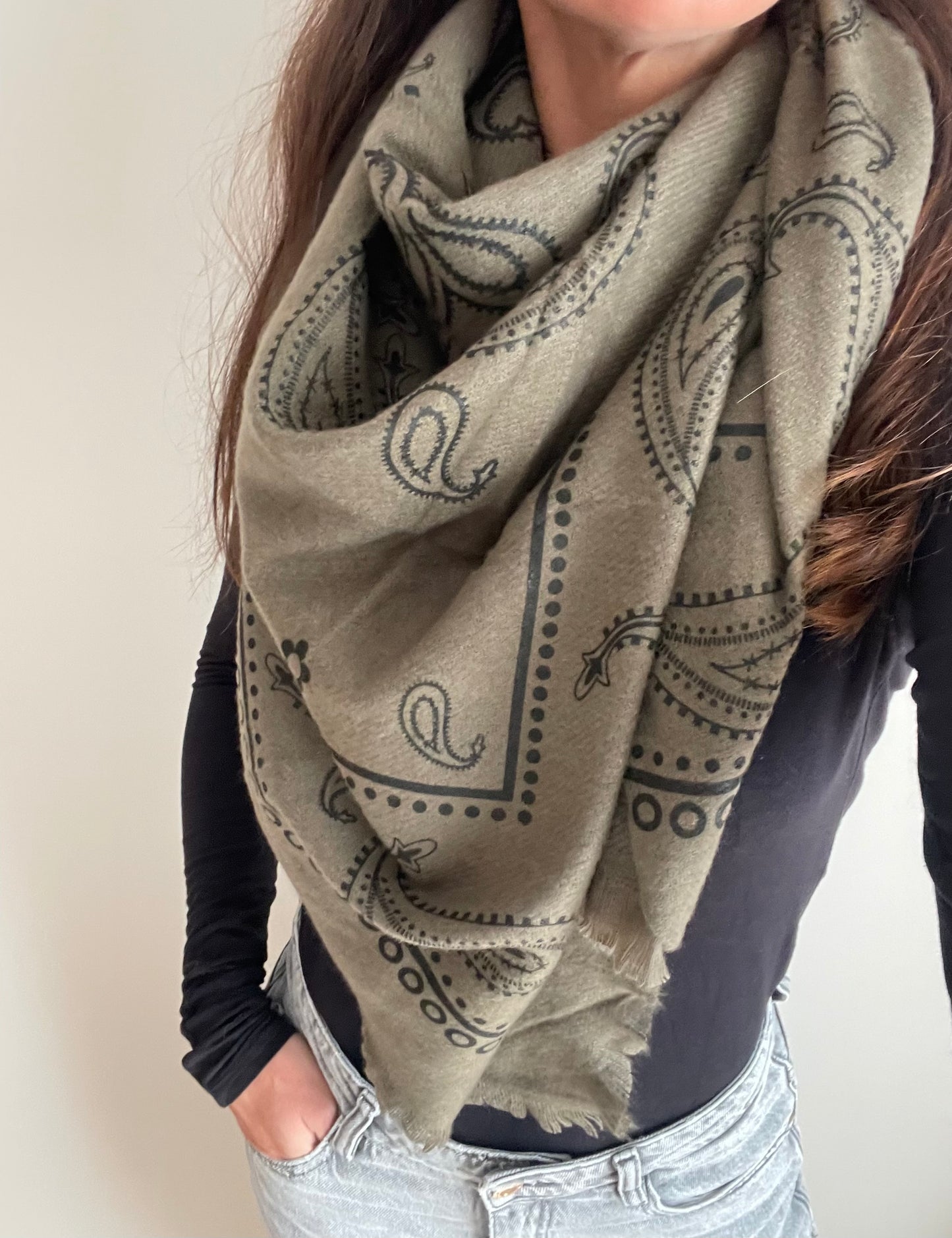 Grand foulard imprimé bandana